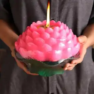 莲花灯蜡烛荷花家用