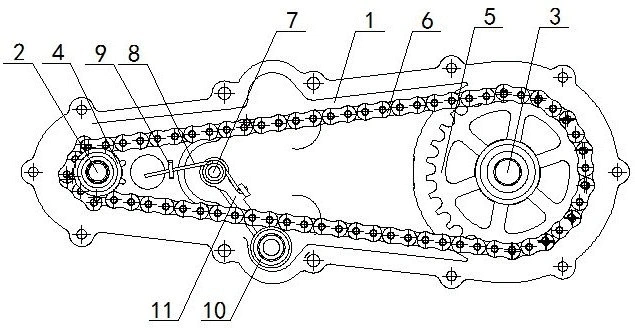 【cn209749089u】一种用于微耕机的链条传动箱【专利】
