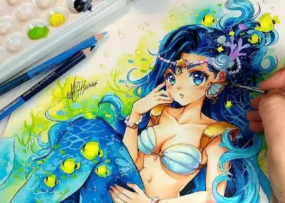 画12十二星座公主(十二星座专属迪士尼公主水彩插画,双鱼座太可爱了)