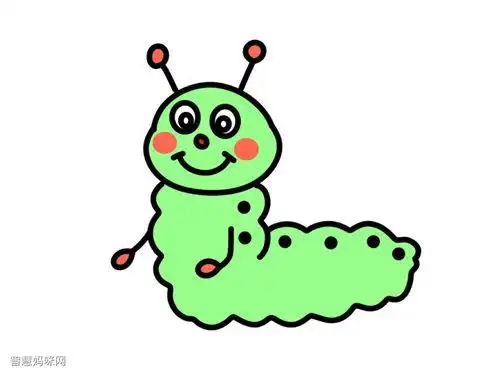 毛毛虫简笔画彩色集