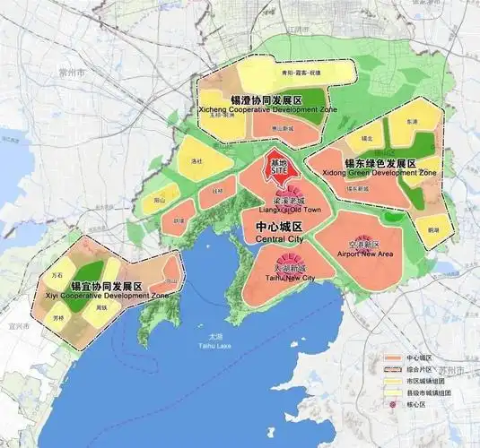 东邻锡东新城锡山经济技术开发区西区,处于无锡市域太湖长江发展轴的