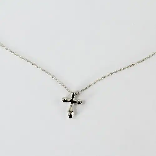 [9.5新]蒂芙尼tiffany 十字架型925银女士项链