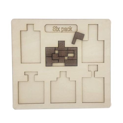jigawpuzzle拼图十级难度sixpack六个酒瓶子烧脑异形益智玩具拼板