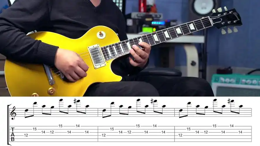 《sweet child o mine》前奏solo演示 吉他谱 鸣音吉他教育