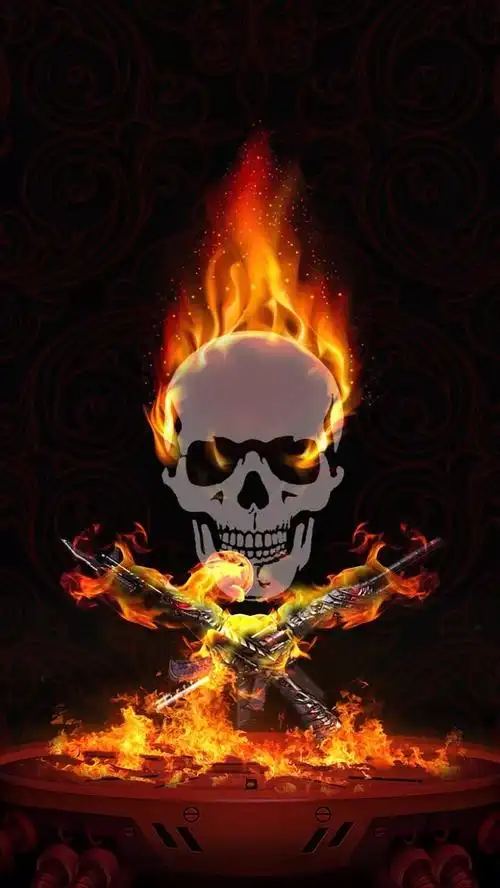 酷炫恶灵骷髅动漫h5背景