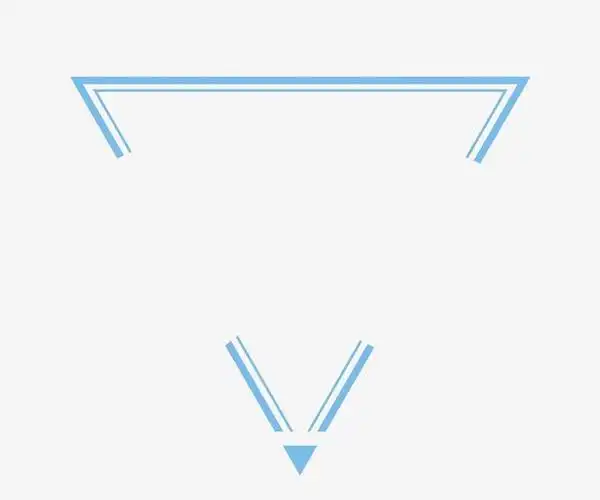 倒三角图形科技感立体几何蓝色元素免抠png设计图片免费下载页面网页