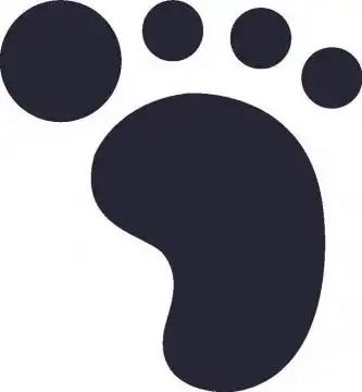 简洁风格的小脚丫脚印图案图片png免抠素材