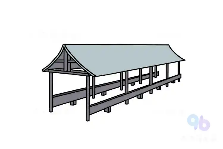 长廊简笔画简单易学