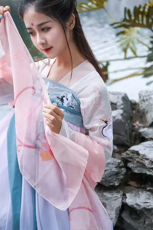 汉服成人创意云鹤 中国风刺绣女装仙气古装cosplay服装汉服女套装