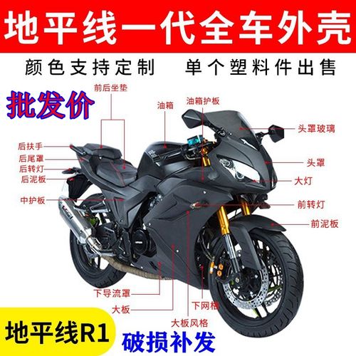地平线外壳r1r2/r5北极光/gt小忍者/s款/摩托车/全套跑车配件外壳