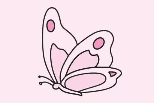 蝴蝶简笔画图案画 简笔画图片大全-蒲城教育文学网