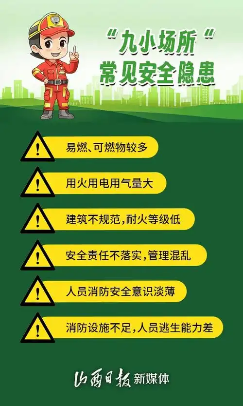 场所虽小隐患多九小场所消防安全知识需知道