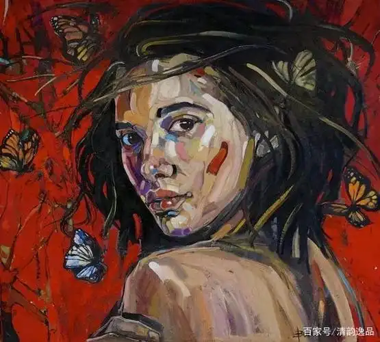 波兰女画家anna bocek奔放的现代人物肖像油画作品欣赏