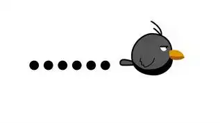 乌鸦飞过尴尬动态视频素材[傻鸟]视频素材