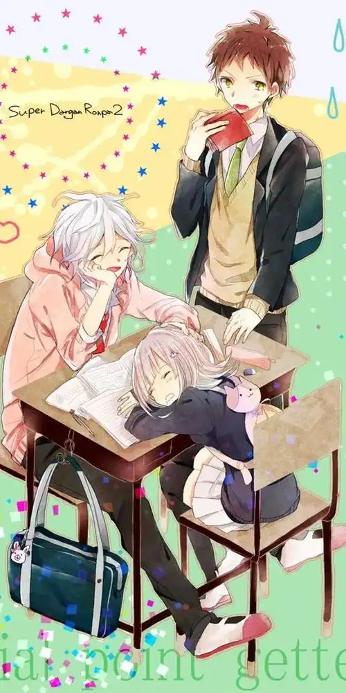 弹丸论破狛枝凪斗x日向创x七海千秋三人组动漫全面屏壁纸