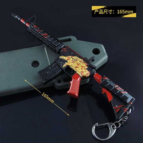 cs游戏周边兵器玩具小枪 m4a1暗金咆哮金属模型合金武器摆件