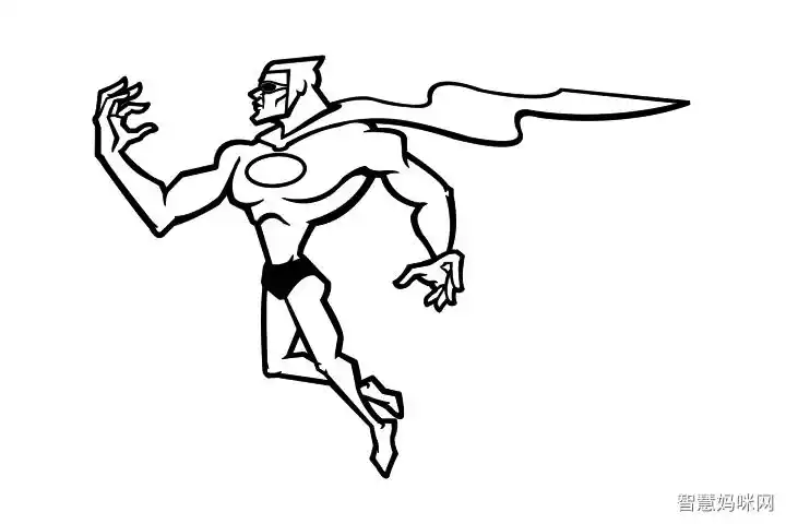 动感超人简笔画怎么画