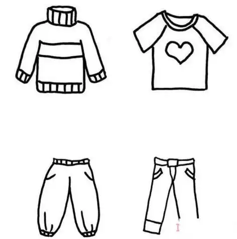 儿童简笔画衣服最简单
