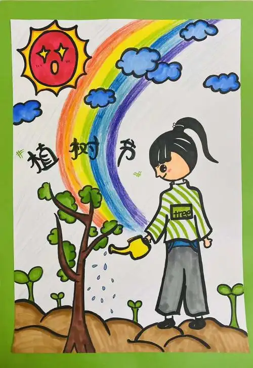 3月12日植树节,我宅在家里为"植树节"代言:"爱护树木,保护环境"!