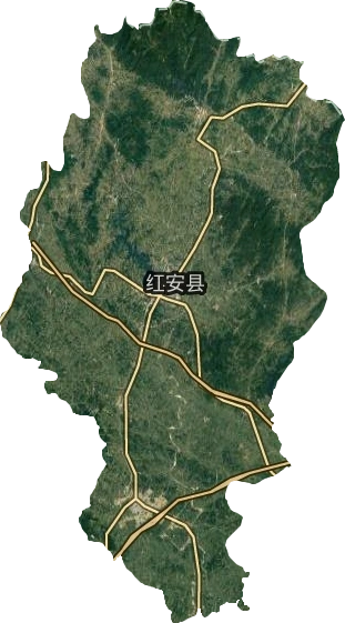 红安县高清卫星地图
