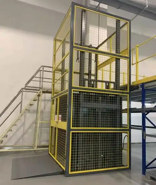 固定导轨链条式液压升降货梯升降平台