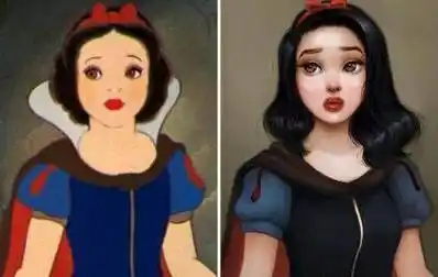 当迪士尼公主整了容,网友:白雪公主更漂亮了,睡美人却丑了_样子_长相