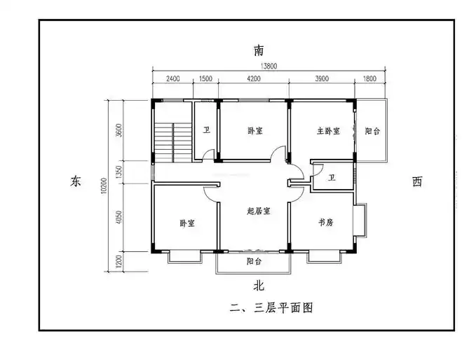 北方农村房屋四房设计图