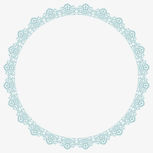 欧式圆形复古花纹图案边框