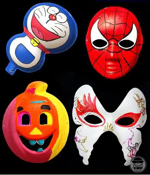 纸浆面具(狗5个 颜料笔)【图片