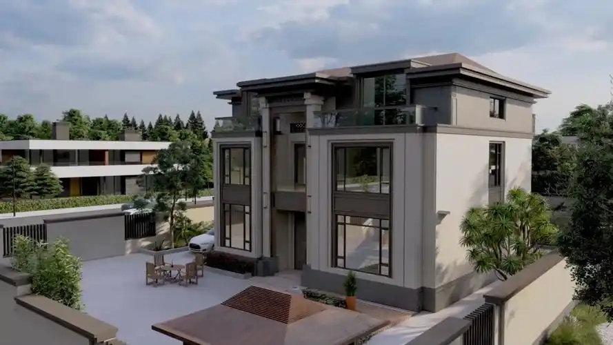 有地自己建一栋别墅真的太好了,只要2000一平米