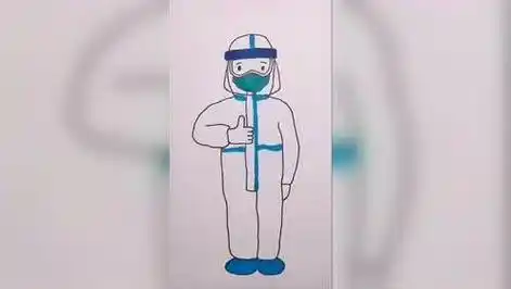 医生主题系列简笔画:白衣天使,致敬医务工作者白衣天使护士姐姐简笔画