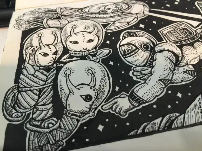 绘画临摹习作【外星人】