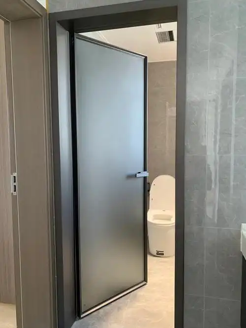 8mm灰油砂玻璃门真的好看