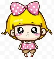 卡通小女孩委屈表情