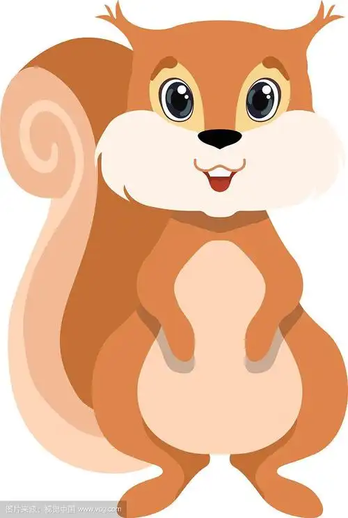 可爱的松鼠可爱的动物卡通人物