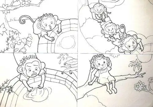 幼儿园简笔画四格