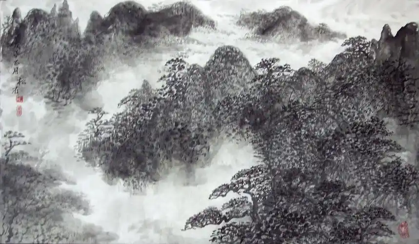 图:东晋顾恺之(348-409)《庐山图》南朝宋画家宗炳(375-443),在他的