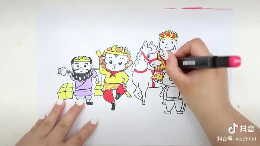 唐僧师徒五人q版简笔画