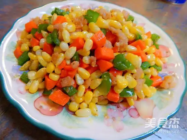 玉米粒炒肉末