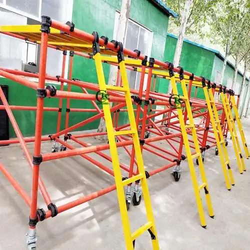 全绝缘移动快装小型脚手架 便捷轻装型小脚手架 玻璃钢登高台