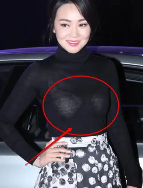 闫妮穿透视礼服, 漏出两个软柿子