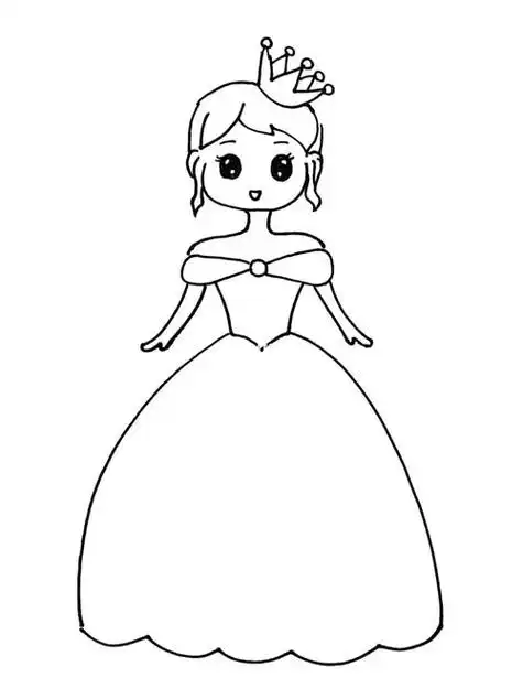 公主怎么画最简笔画