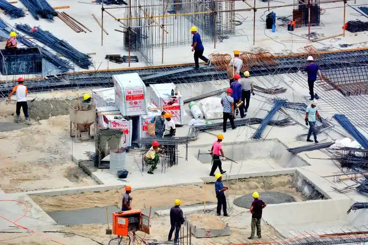 建筑工地施工场景,原创拍摄