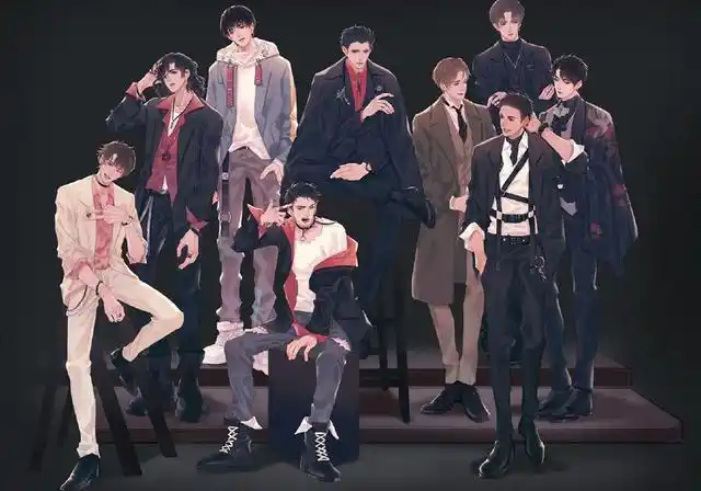 188男团和家主的多人照,二周年全员很可爱,九对q版亮点多多!