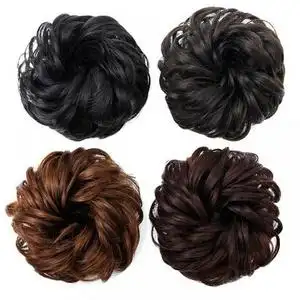 假发仿真发发包女假头花发圈小丸子花苞假发发苞蓬松盘发短卷皮筋