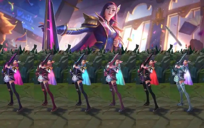 英雄联盟战斗学院凯特琳t2全炫彩特效3d展示