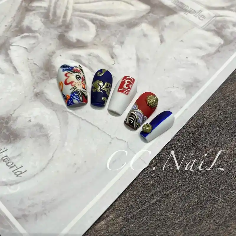 手绘萌龙美甲作品#只能被模仿从未被超越 - 抖音