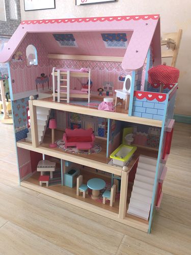 出口公主娃娃屋儿童木质别墅玩具房子小屋女孩过家家玩具房子礼物