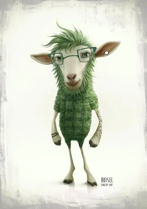 局部夸张变形肖像设计:居然敢在豹子身上涂鸦