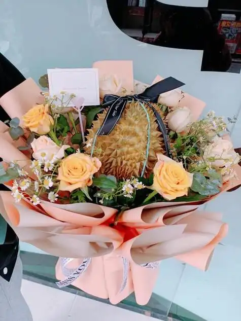 送榴莲和鲜花的祝福语送榴莲花束代表什么意思